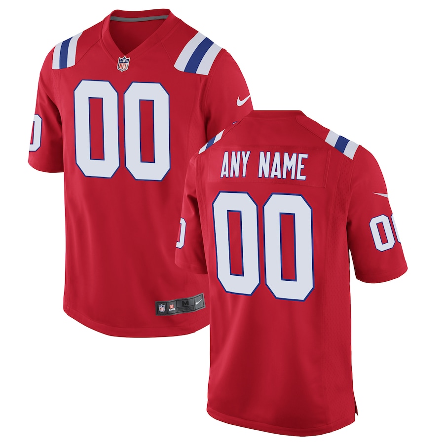 Youth New England Patriots Nike Red Custom Alternate Game Jersey - Ujersey