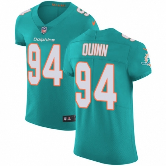 Men's Nike Miami Dolphins #94 Robert Quinn Aqua Green Team Color Vapor Untouchable Elite Player NFL Jersey - Ujersey