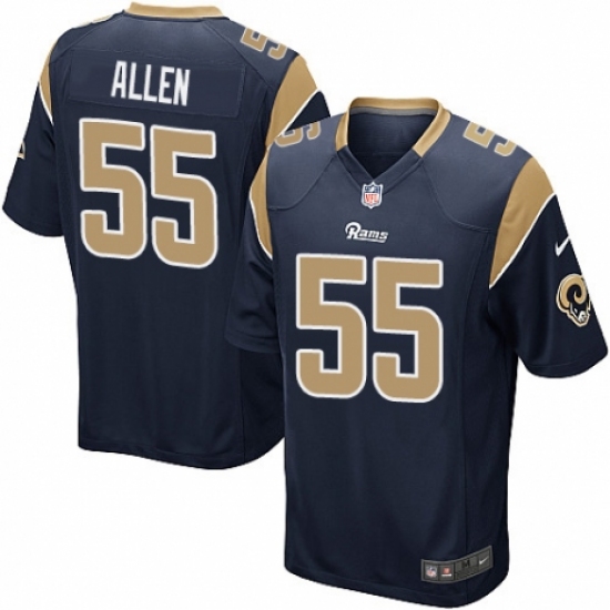 Men's Nike Los Angeles Rams #55 Brian Allen Game Navy Blue Team Color NFL Jersey - Ujersey