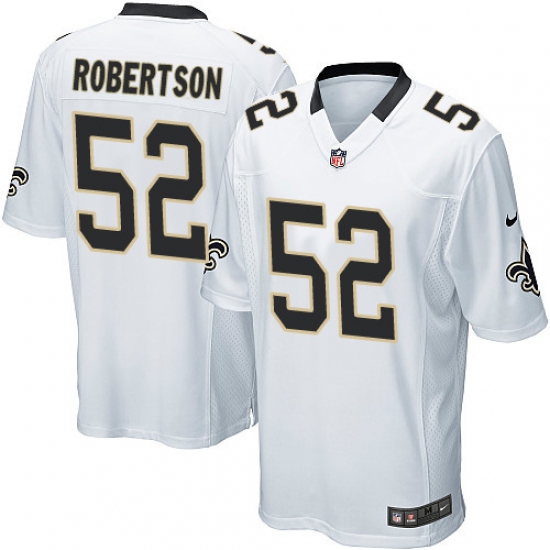 Men's Nike New Orleans Saints #52 Craig Robertson Game White NFL Jersey - Ujersey