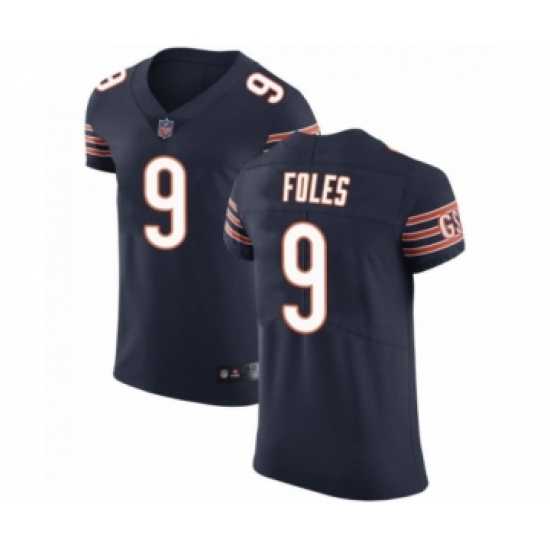 Men's Chicago Bears #9 Nick Foles Navy Elite Vapor Untouchable Jersey - Ujersey