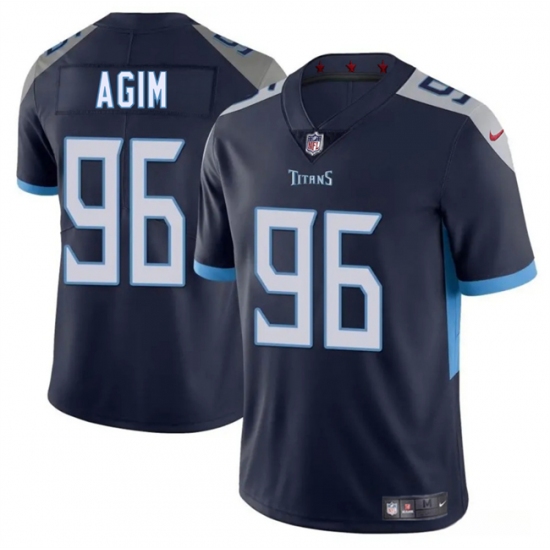 Men's Tennessee Titans #96 McTelvin Agim Navy 2025 Vapor Untouchable Football Stitched Jersey - Ujersey