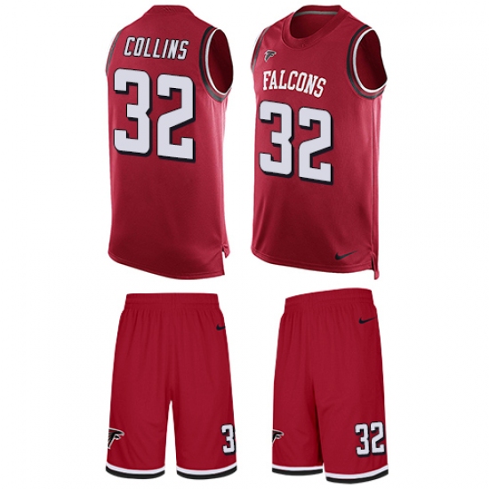 Men's Nike Atlanta Falcons #32 Jalen Collins Limited Red Tank Top Suit NFL Jersey - Ujersey