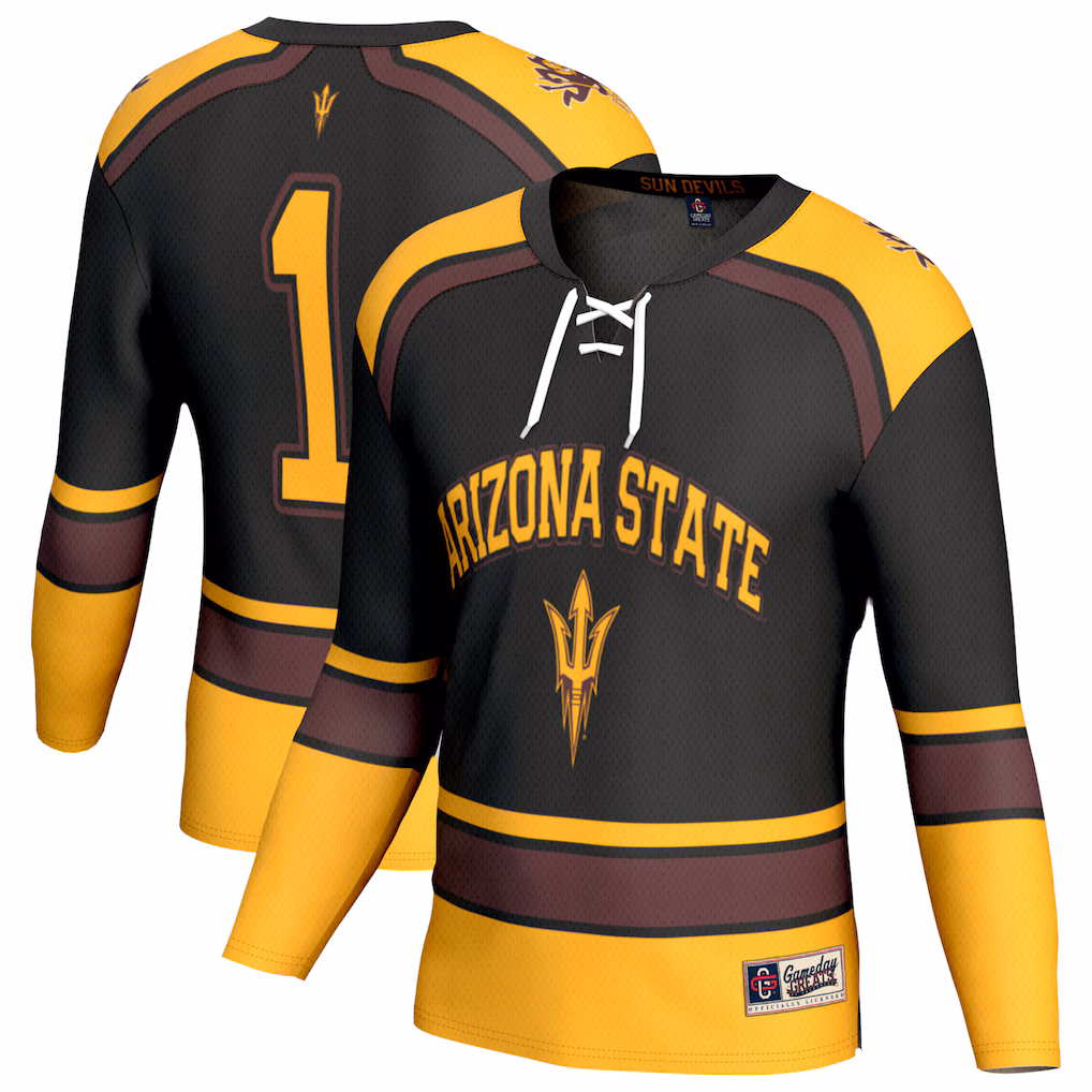 Youth GameDay Greats Black Arizona State Sun Devils Lightweight Hockey Fashion Jersey