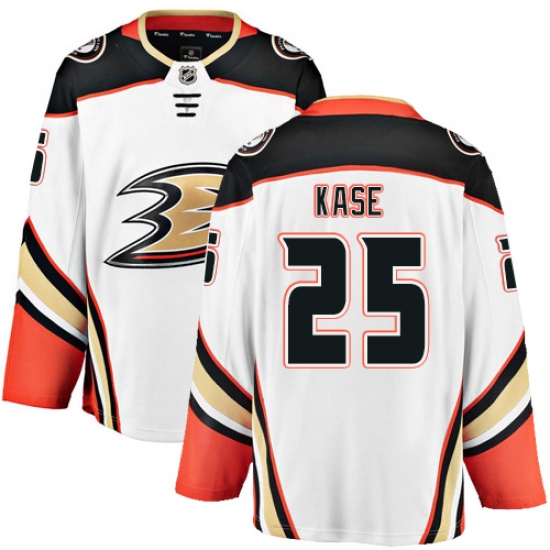 Youth Anaheim Ducks #25 Ondrej Kase Fanatics Branded White Away Breakaway NHL Jersey - Ujersey