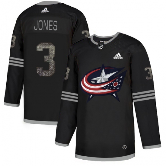 Men's Adidas Columbus Blue Jackets #3 Seth Jones Black Authentic Classic Stitched NHL Jersey - Ujersey