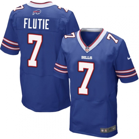 Men's Nike Buffalo Bills #7 Doug Flutie Elite Royal Blue Team Color NFL Jersey - Ujersey