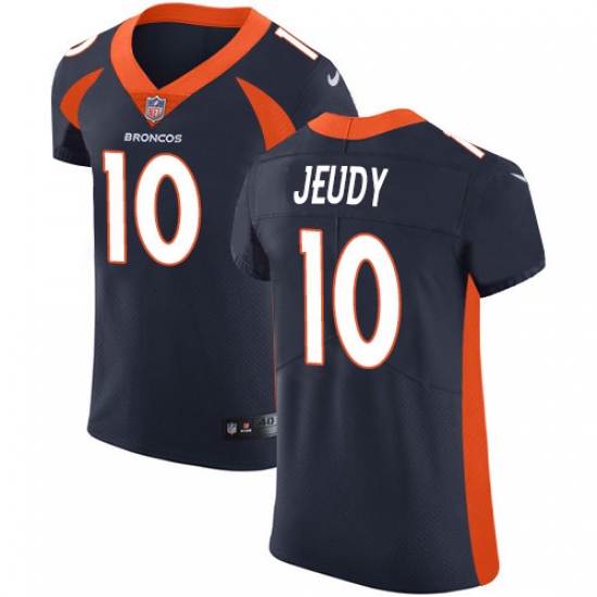 Men's Denver Broncos #10 Jerry Jeudy Navy Blue Alternate Stitched New Elite Jersey - Ujersey