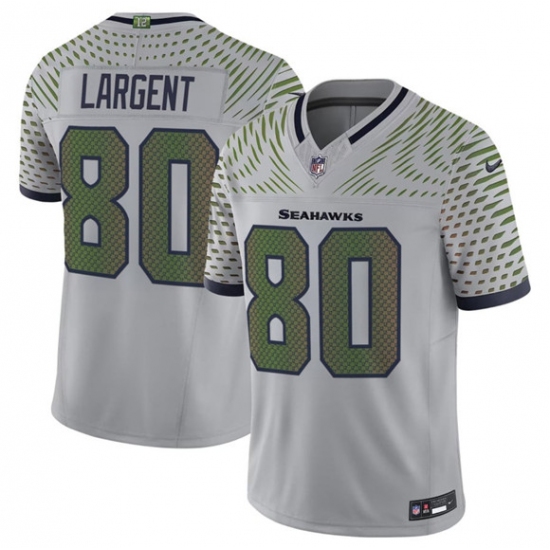 Men's Seattle Seahawks #80 Steve Largent Gray 2025 F.U.S.E. “Rivalries” Vapor Limited Football Stitched Jersey - Ujersey