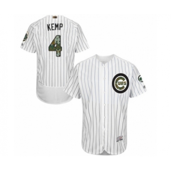 Men's Chicago Cubs #4 Tony Kemp Authentic White 2016 Memorial Day Fashion Flex Base Baseball Player Jersey - Ujersey