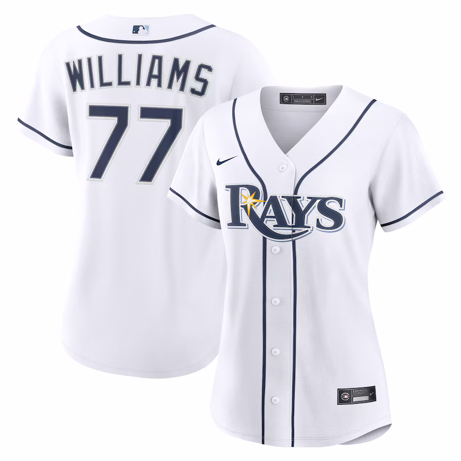 Women's Tampa Bay Rays Carson Williams Nike White Home Replica Player Jersey - Ujersey
