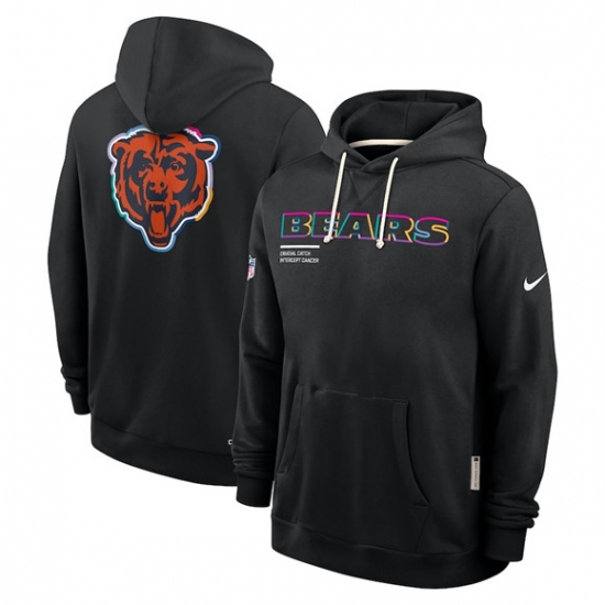 Men's Chicago Bears Black 2025 Crucial Catch Dri-FIT Hoodie - Ujersey