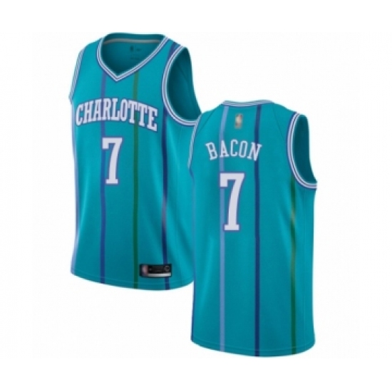 Youth Jordan Charlotte Hornets #7 Dwayne Bacon Swingman Aqua Hardwood Classics Basketball Jersey - Ujersey