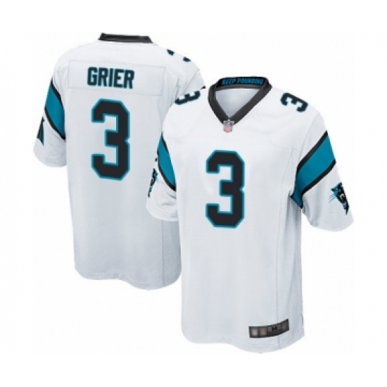 Men's Carolina Panthers #3 Will Grier Game White Football Jersey - Ujersey