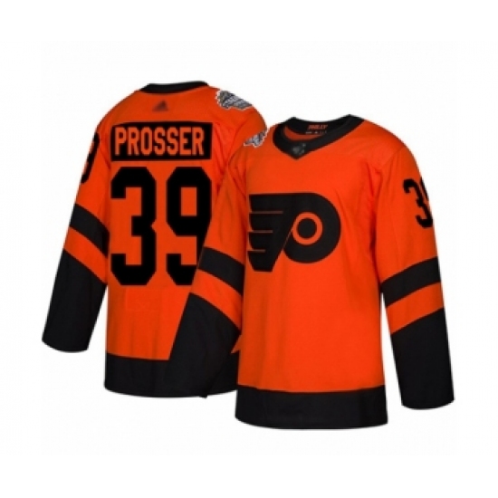 Men's Philadelphia Flyers #39 Nate Prosser Authentic Orange 2019 Stadium Series Hockey Jersey - Ujersey