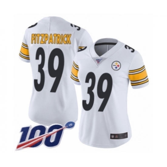 Women's Pittsburgh Steelers #39 Minkah Fitzpatrick White Vapor Untouchable Limited Player 100th Season Football Jersey - Ujersey