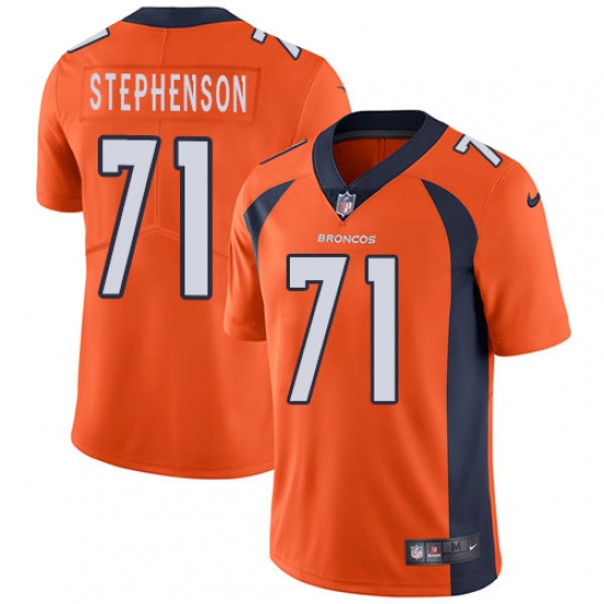Men's Nike Denver Broncos #71 Donald Stephenson Orange Team Color Vapor Untouchable Limited Player NFL Jersey - Ujersey