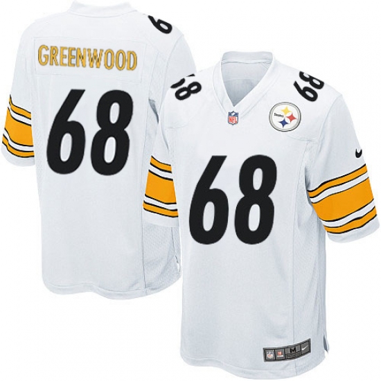 Men's Nike Pittsburgh Steelers #68 L.C. Greenwood Game White NFL Jersey - Ujersey