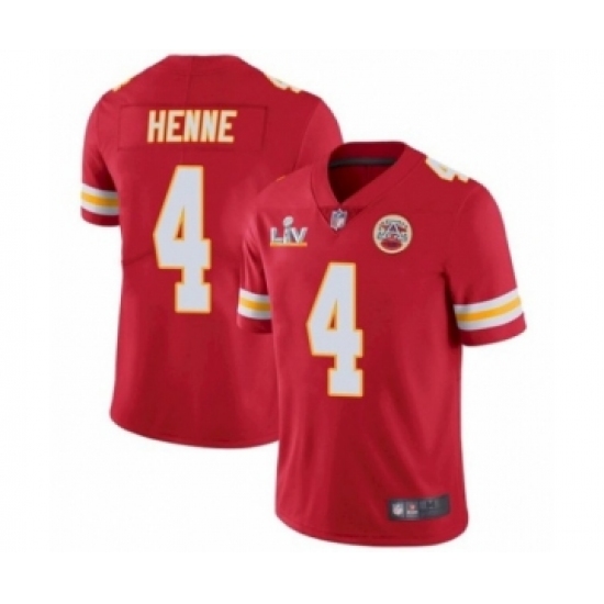 Women's  Kansas City Chiefs #4  Chad Henne Red 2021 Super Bowl LV Jersey - Ujersey