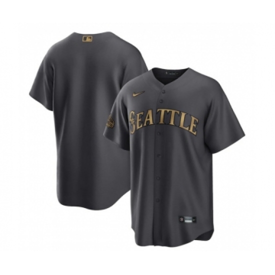 Men's Seattle Mariners Blank Charcoal 2022 All-Star Cool Base Stitched jersey - Ujersey