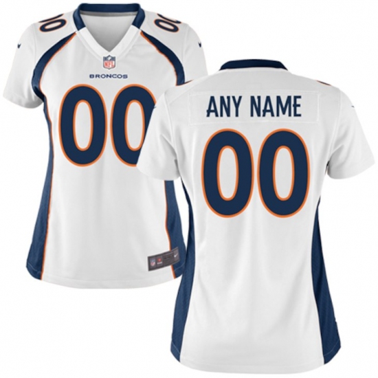Women's Denver Broncos Nike White Custom Game Jersey - Ujersey