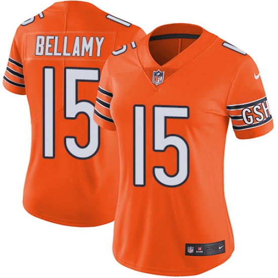 Women's Nike Chicago Bears #15 Josh Bellamy Limited Orange Rush Vapor Untouchable NFL Jersey - Ujersey