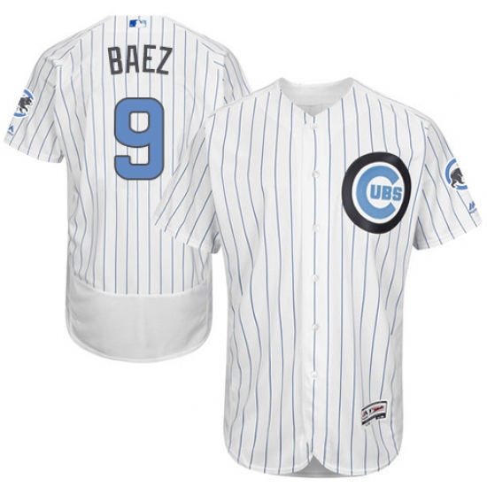 Men's Majestic Chicago Cubs #9 Javier Baez Authentic White 2016 Father's Day Fashion Flex Base MLB Jersey - Ujersey