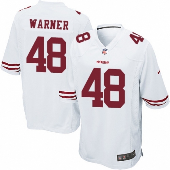 Men's Nike San Francisco 49ers #48 Fred Warner Game White NFL Jersey - Ujersey