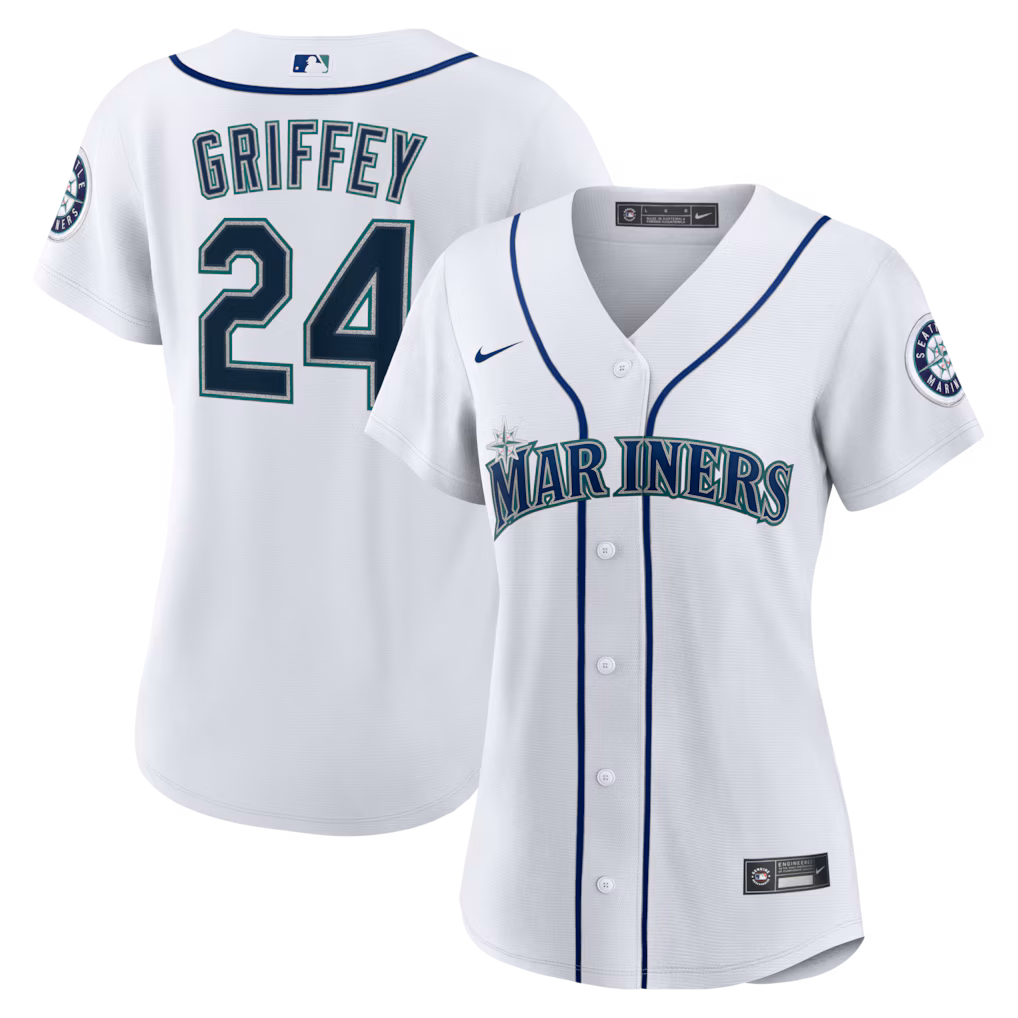 Women's Seattle Mariners Ken Griffey Jr. Nike White Home Replica Jersey - U-jersey
