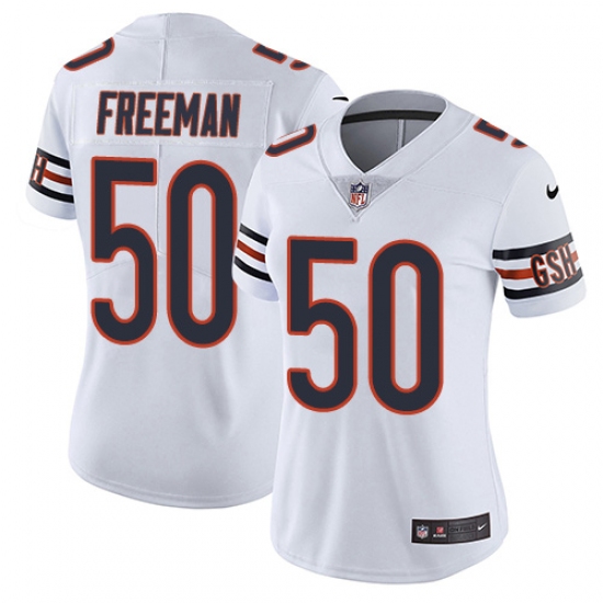 Women's Nike Chicago Bears #50 Jerrell Freeman White Vapor Untouchable Limited Player NFL Jersey - Ujersey