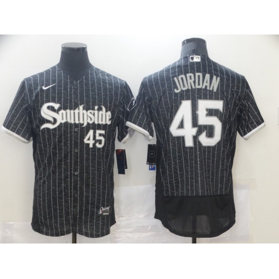 Men's Nike Chicago White Sox Southside #45 Michael Jordan Black Alternate Flex Base Authentic Jersey - Ujersey