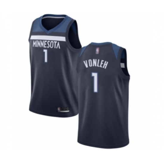 Youth Minnesota Timberwolves #1 Noah Vonleh Swingman Navy Blue Basketball Jersey - Icon Edition - Ujersey