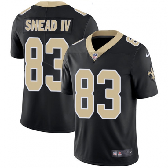 Youth Nike New Orleans Saints #83 Willie Snead Black Team Color Vapor Untouchable Limited Player NFL Jersey - Ujersey