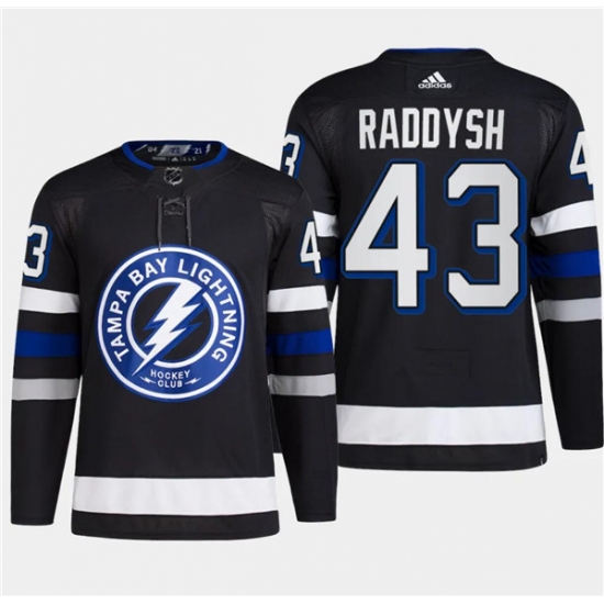 Men's Tampa Bay Lightning #43 Darren Raddysh Black 2024 Stadium Series Stitched Jersey - Ujersey