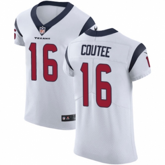 Men's Nike Houston Texans #16 Keke Coutee White Vapor Untouchable Elite Player NFL Jersey - Ujersey