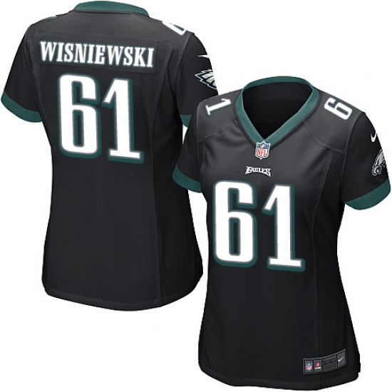 Women's Nike Philadelphia Eagles #61 Stefen Wisniewski Game Black Alternate NFL Jersey - Ujersey