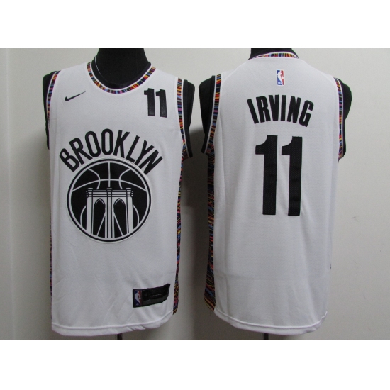 Men's Brooklyn Nets #11 Kyrie Irving White Nike Swingman Player Jersey - Ujersey