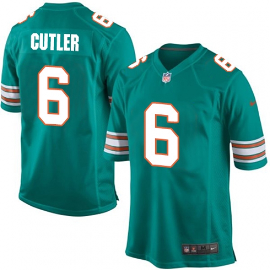 Men's Nike Miami Dolphins #6 Jay Cutler Game Aqua Green Alternate NFL Jersey - Ujersey