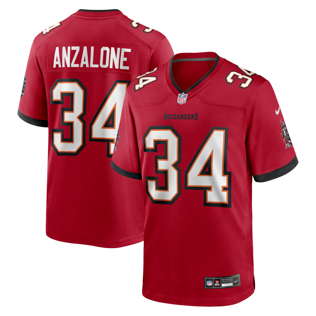 Men's Tampa Bay Buccaneers Alex Anzalone Nike Red Team Game Jersey