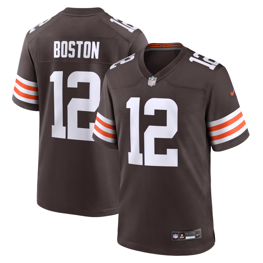 Men's Cleveland Browns Denzel Boston Nike Brown Game Jersey - Ujersey
