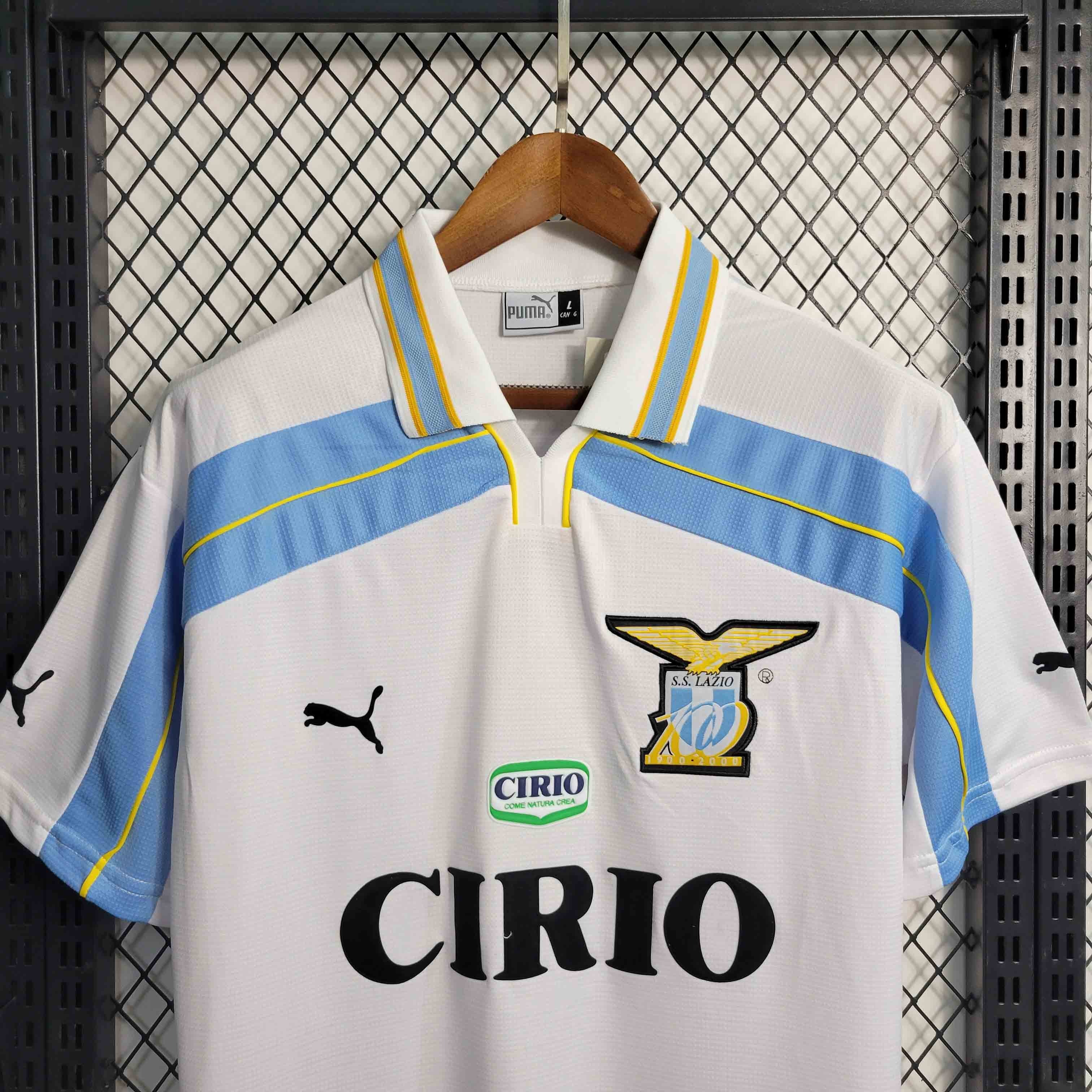 Lazio Retro Soccer Jersey Away Custom Shirt 1998-00 - ujerseystore