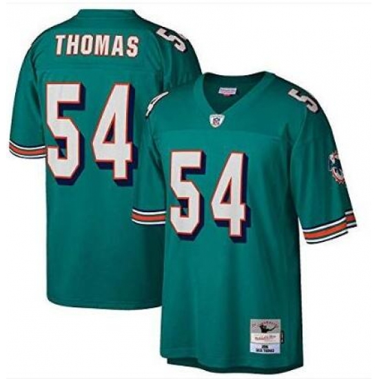 Men's Miami Dolphins #54 Zack Thomas Game Aqua Green Alternate Football Jersey - Ujersey