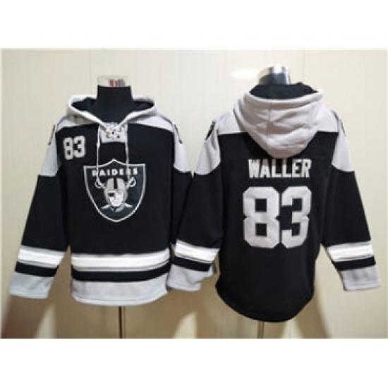 Men's Las Vegas Raiders #83 Darren Waller Ageless Must-Have Lace-Up Pullover Football Hoodie - Ujersey