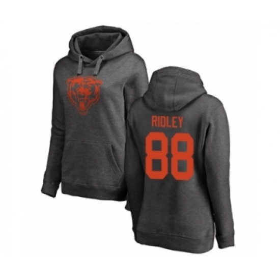 Football Women's Chicago Bears #88 Riley Ridley Ash One Color Pullover Hoodie - Ujersey