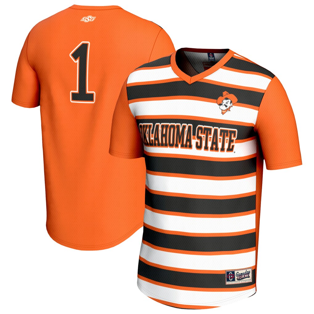 Unisex GameDay Greats Orange Oklahoma State Cowboys Lightweight Collegiate #1 Soccer Fashion Jersey - ujerseystore