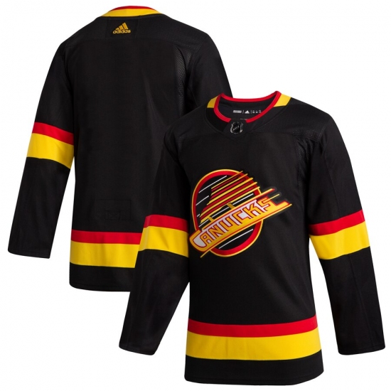 Men's Vancouver Canucks adidas Blank Black 2019/20 Flying Skate Authentic Jersey - Ujersey
