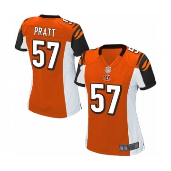 Women's Cincinnati Bengals #57 Germaine Pratt Game Orange Alternate Football Jersey - Ujersey