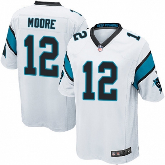 Men's Nike Carolina Panthers #12 D.J. Moore Game White NFL Jersey - Ujersey