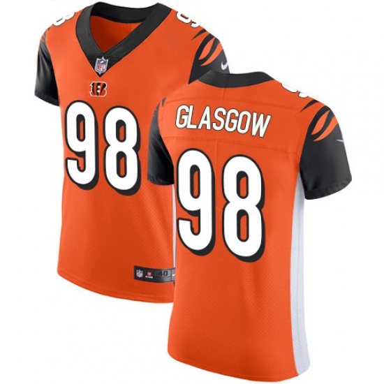 Men's Nike Cincinnati Bengals #98 Ryan Glasgow Orange Alternate Vapor Untouchable Elite Player NFL Jersey - Ujersey