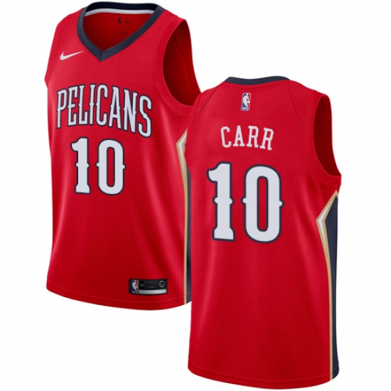 Youth Nike New Orleans Pelicans #10 Tony Carr Swingman Red NBA Jersey Statement Edition - Ujersey